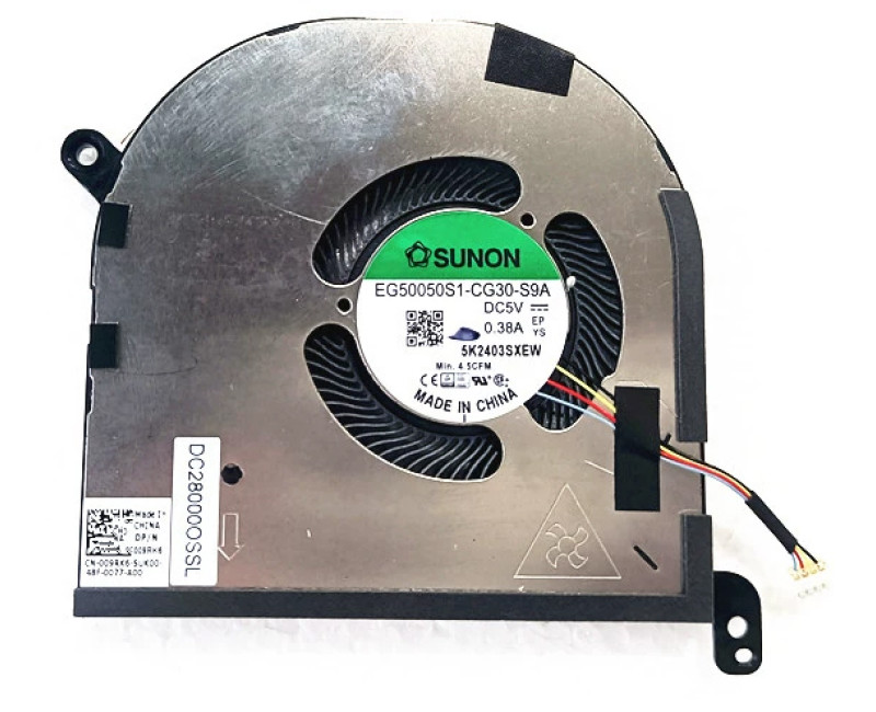 DELL XPS 15 9500 9510 Precision 5550 5560 CPU Fan original 009RK6 - additional view 