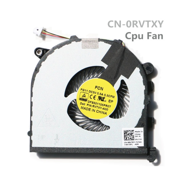 Dell XPS 15 9550 precision 5510 CPU Fan original 0RVTXY - main product image
