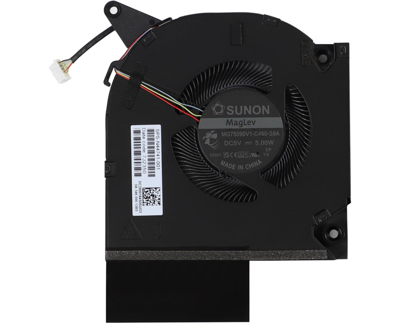 HP OMEN 9 16-U 16-WF 16-WD 16-XF TPN-C167 TPN-C170 N44741-001 CPU Fan original - additional view 