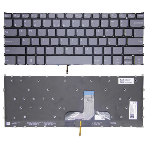 Lenovo yoga 7 14ARB7 14IAL7, yoga Slim 7 Prox 14ARH7 14IAH7, gray backlit US keyboard - main product image