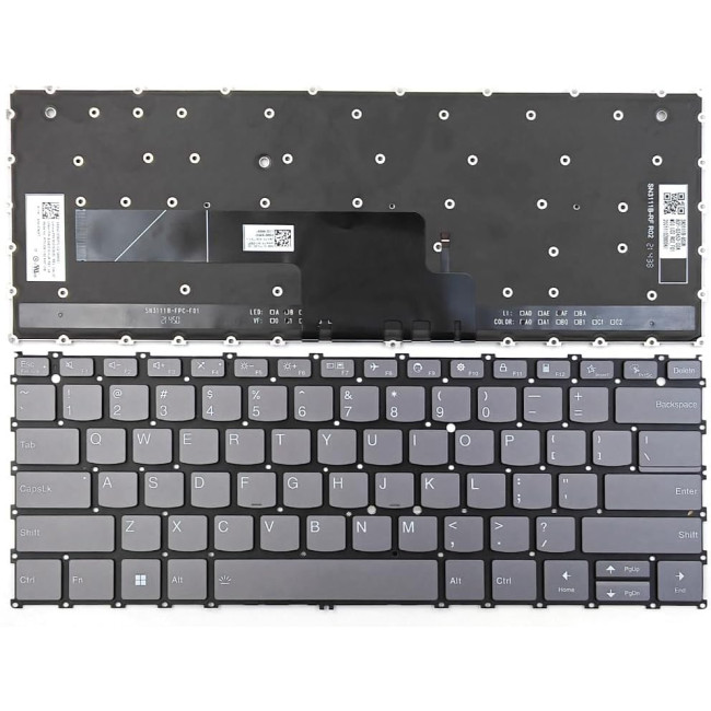 Lenovo ThinkBook 13x G2 IAP gray backlit US keyboard - main product image