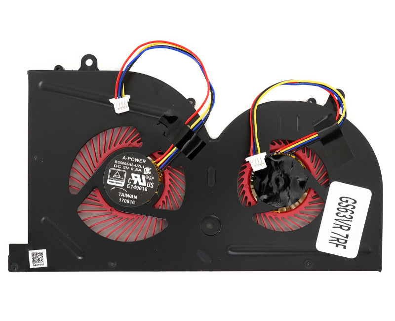 MSI GS63VR GS73VR GS62 MS-16K2 MS-16K3 MS-16K4 MS-16K5 MS-17B2 red GPU Fan original