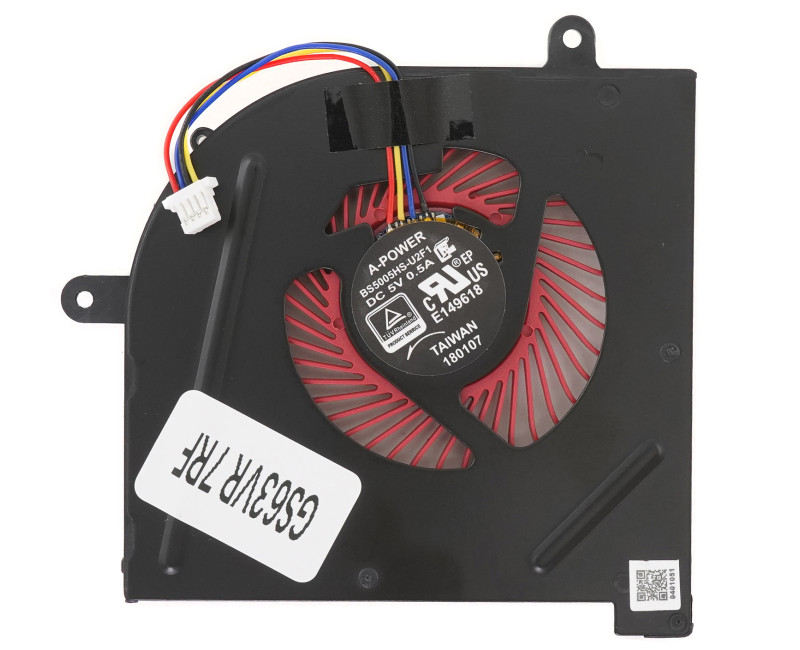MSI GS63VR GS73VR GS62 MS-16K2 MS-16K3 MS-16K4 MS-16K5 MS-17B2 red CPU Fan original - additional view 