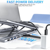 8-in-1 USB C Hub HDMI Portable Laptop Stand with Docking Station - additional view 2