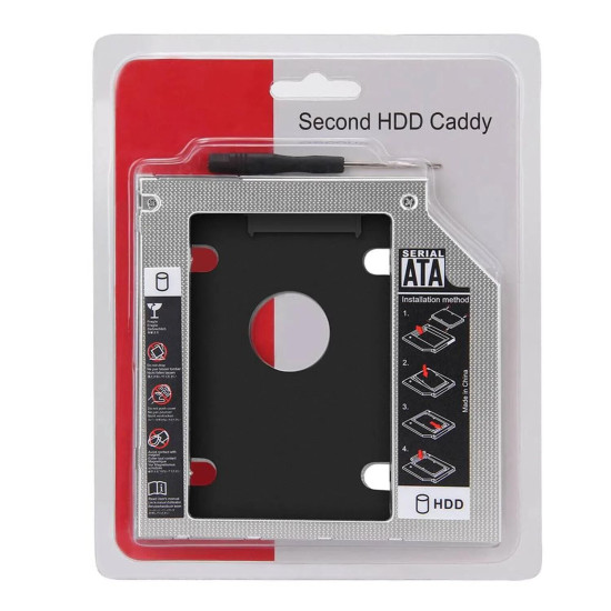 Caddy 9.5mm 12.7mm macbook for DVD-ROM CD Hard Drive Frame for SATA III HDD SSD Hard Drive Magnesium aluminum alloy - main product image