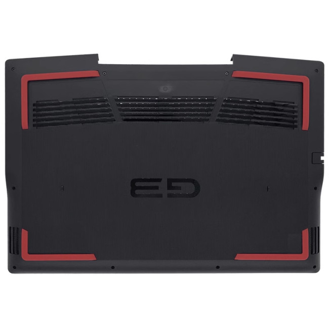 DELL G3 3590 Bottom case D cover black with red foot pad no Thunderbolt - main product image