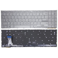 Asus K3605, K3605ZV, K3605VC, K3504, M3504, S3504, E1504, M3605, backlit US keyboard silver