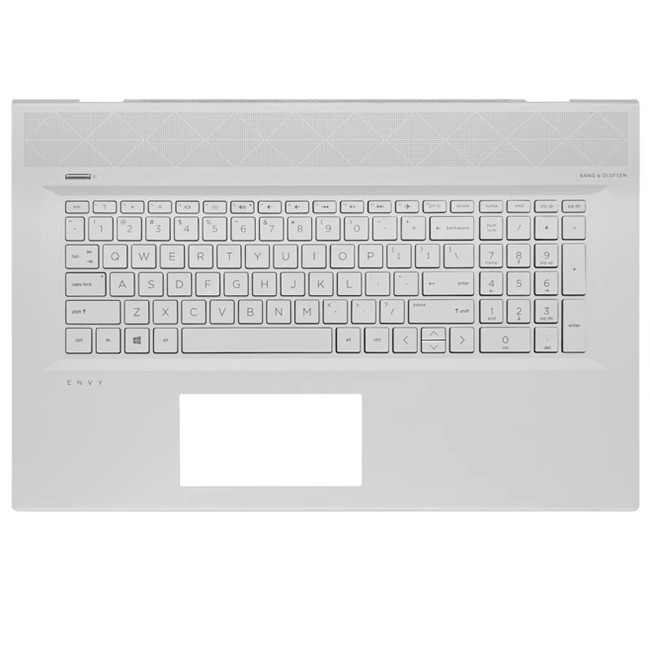 HP Envy 17T-BW, 17M-BW, 17-BW, TPN-W137, silver backlit US keyboard palmrest - main product image
