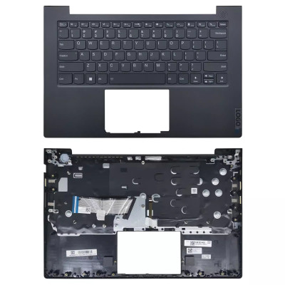 Lenovo K4E-ITL 6 14ITL 2021 2020 palmrest topcase cover C case black backlit US keyboard