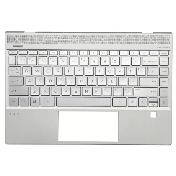 HP ENVY 13-AQ, TPN-W144, backlit US keyboard palmrest silver - main product image