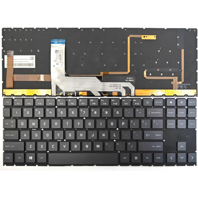 HP Omen 16-XD 16-XF RGB backlit US keyboard black - main product image