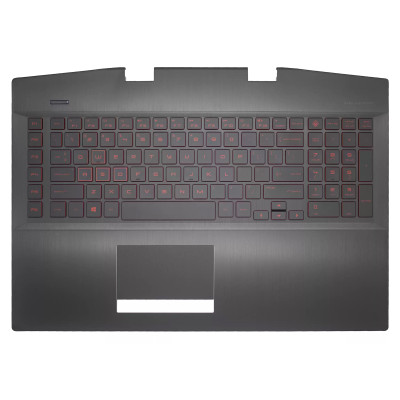 HP 17-CB, TPN-C144, L61636-001, red backlit US keyboard with palmrest - big