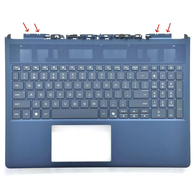 Dell Alienware 16 16X Aurora AC16250 AC16251 RGB backlit US keyboard palmrest 0F0TF1 - main product image