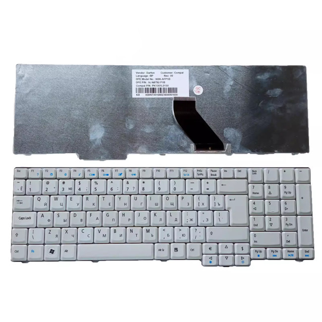 Acer 9400 7000 7110 9300 7720G 7720Z 6930 6530G 7710 white Russian RU keyboard - main product image