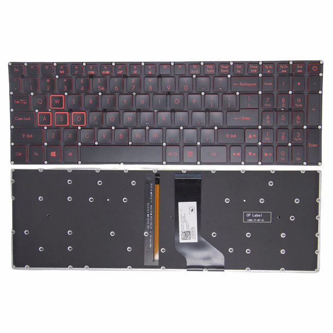 Acer AN515-51 AN515-52 AN515-53 AN515-41 AN515-42 N16C7 N17C1 N16W3 VX5 591 28pin red backlit US keyboard - main product image