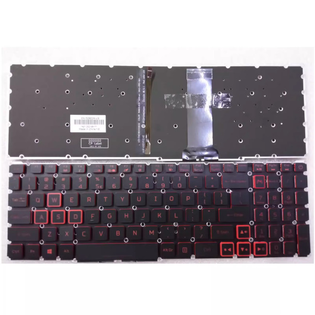 Acer AN515-54 AN515-55 AN515-43 AN715-51 N18C3 N18C4 I2 red backlit US keyboard - main product image