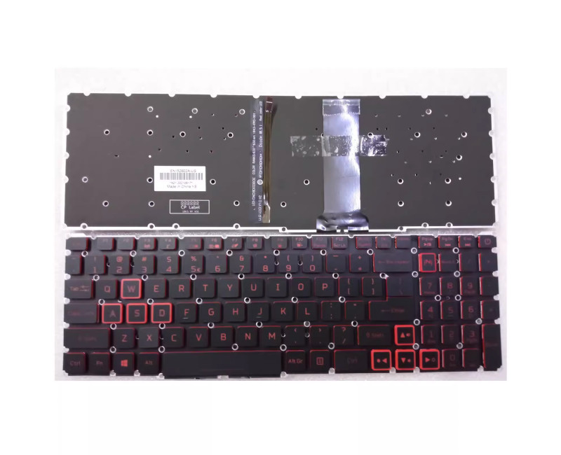 Acer AN515-54 AN515-55 AN515-43 AN715-51 N18C3 N18C4 I2 red backlit US keyboard - additional view 