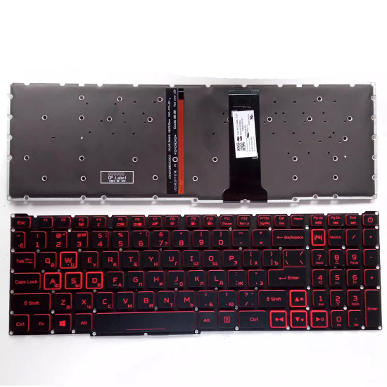 Acer AN515-54 AN515-55 AN515-43 AN715-51 N18C3 N18C4 N18I2 N18I3 red backlit Russian RU keyboard - main product image