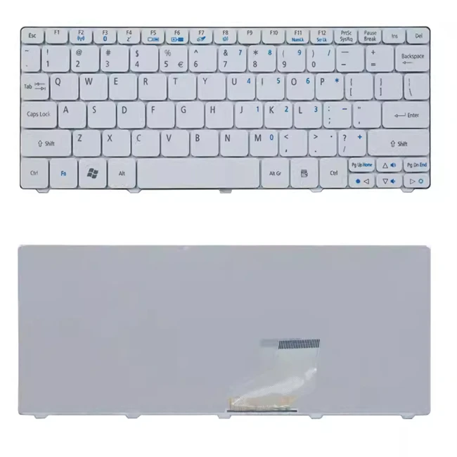 Acer D270, D255E, D256, D257, D260, ZH9, ZE6, AO521, ZE7, 532 white US keyboard - main product image