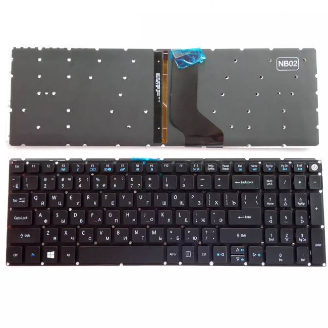 Acer E5-573 A315-53 A315-52 -512 N17C4 A615-51 backlit Russian RU keyboard - main product image