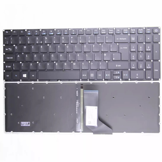 Acer EX2520G 2511G K50-10 N17C4 VN7-792 A615 A515-51 backlit UK keyboard - main product image