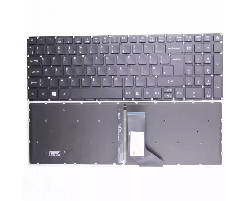 ACER EX2520G 2511G K50-10 N17C4 VN7-792 A615 A515-51 backlit UK keyboard