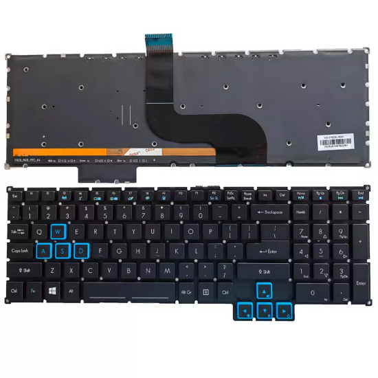 Acer GX-791, GX-792, G5-793, G9-592G, G9-593, G9-791, G9-591, blue backlit US keyboard - main product image