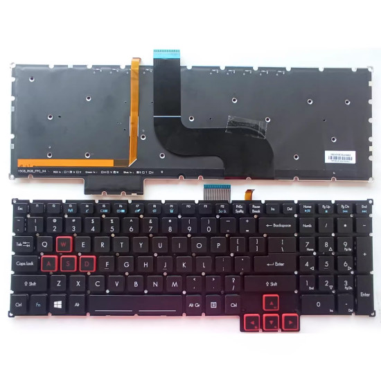 Acer GX-791, GX-792, G5-793, G9-592G, G9-593, G9-791, G9-591, red backlit US keyboard - main product image