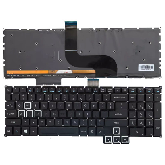 Acer GX-791, GX-792, G5-793, G9-592G, G9-593, G9-791, G9-591, white backlit US keyboard - main product image
