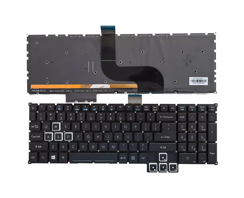 Acer GX-791, GX-792, G5-793, G9-592G, G9-593, G9-791, G9-591, white backlit US keyboard - additional view 