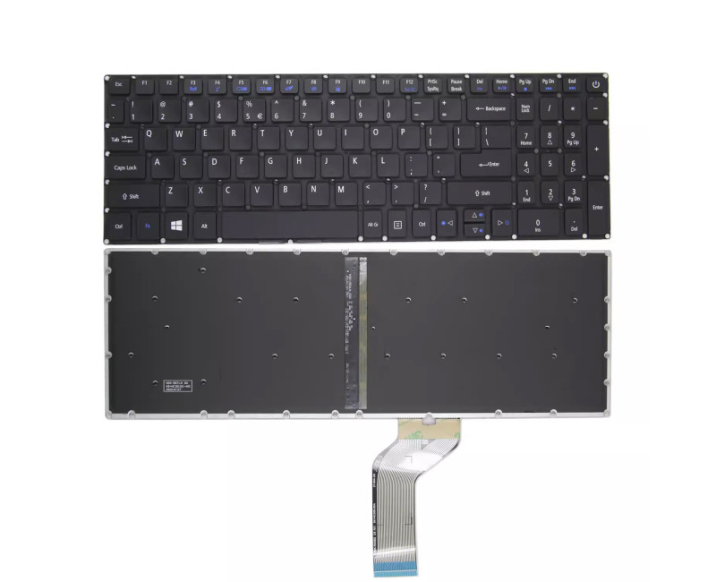 Acer VN7-571 VN7-572 VN7-591 VN7-592 VN7-791 VN7-792 K50-20 ES1-572 backlit US keyboard - additional view 