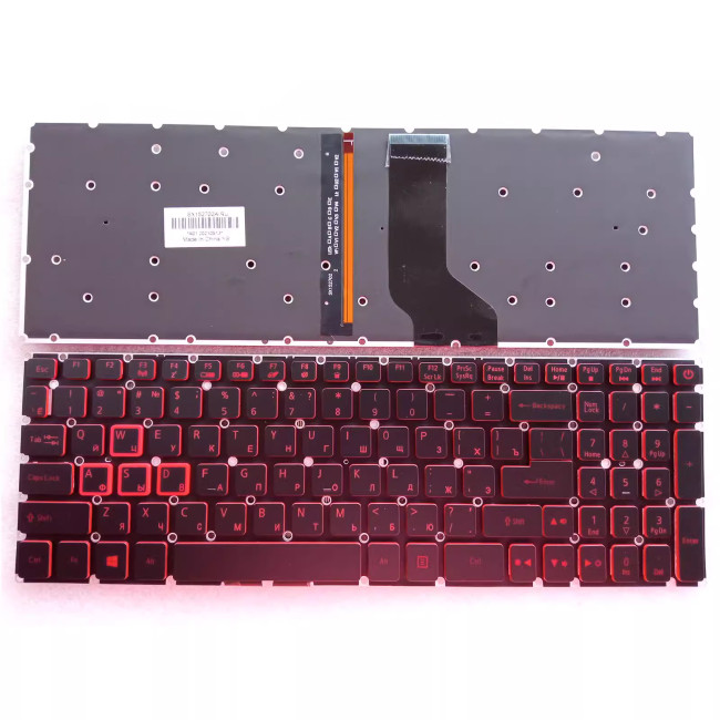 Acer VX15 AN515-51 AN515-52 AN515-53 N16C7 N17C1 N17C7 VX5-591G red backlit Russian RU keyboard - main product image