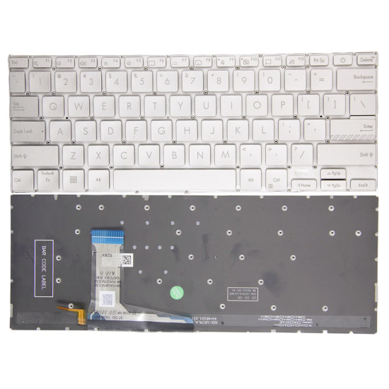 Asus 14 Pro VivoBook14 X1402 M1402 X1403Z X1402Z silver backlit US keyboard - main product image