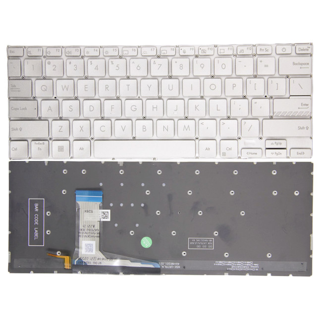 Asus 14 Pro VivoBook14 X1402 M1402 X1403Z X1402Z silver backlit US keyboard - main product image