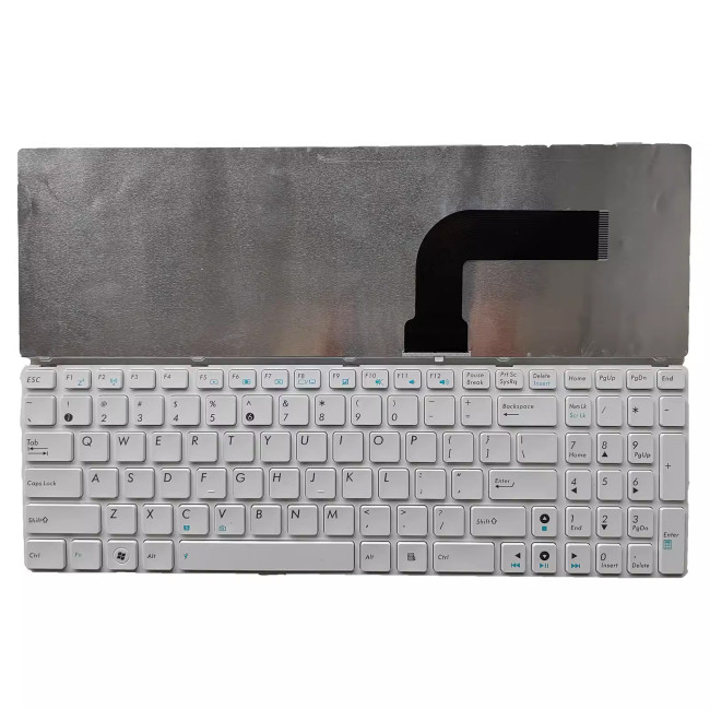 Asus A52 A53 A54 K50 K53 K70 K72F N50 X52 X54 white US keyboard - main product image