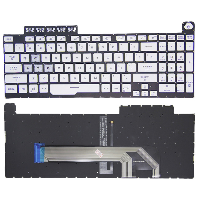 Asus FA506H, FX506, FX706L, FA706, white backlit US keyboard high copy - main product image