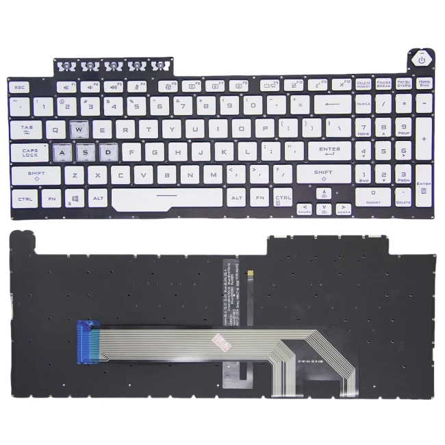 Asus FA506H, FX506, FX706L, FA706, white backlit US keyboard high copy - main product image