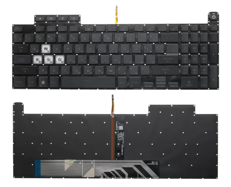 ASUS FA507 FX507 FX707 FX517 GA507 black RGB backlit Russian RU keyboard