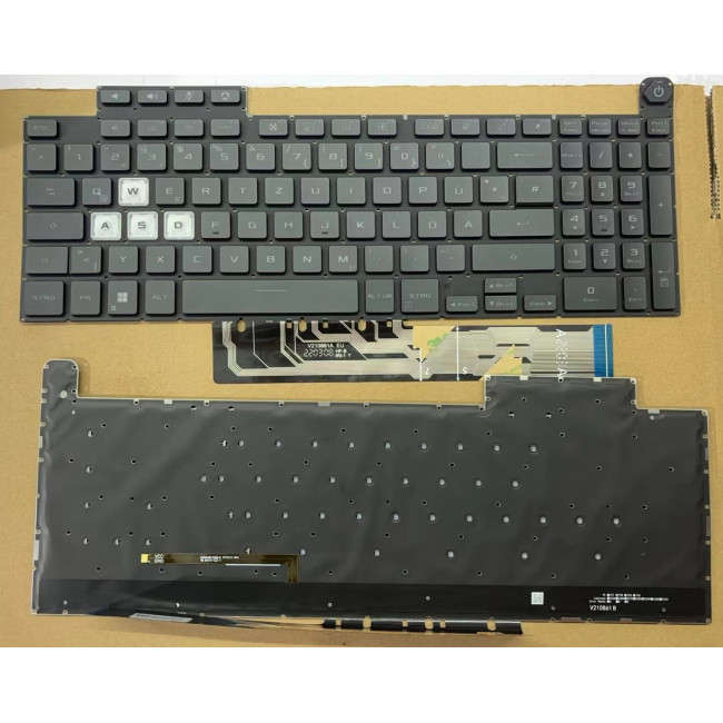 Asus FA507 FX507 FX707 FX517 GA507 black backlit German DE keyboard - main product image