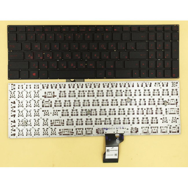 Asus FX502 N541 Q501, ROG G501, ZenBook Pro UX501 black red Russian RU keyboard - main product image