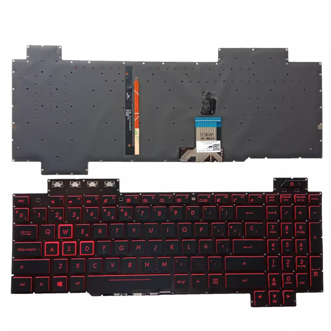 Asus FX505 FX505GD FX505GE FX505GM FX505GT FX86F backlit Spanish SP keyboard - main product image