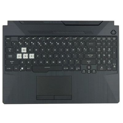Asus FX506, FA506, RGB backlit US keyboard palmrest with Air outlet 48Wh