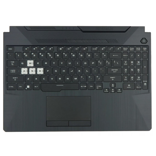 Asus FX506, FA506, RGB backlit US keyboard palmrest with Air outlet 90Wh - main product image