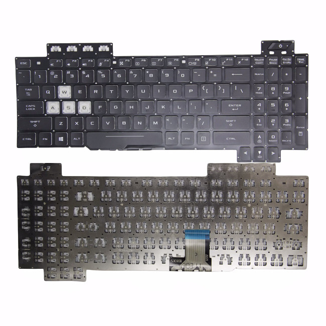 Asus FX80, FZ80, ZX80, GL703G, FX86, FX80S, FX504, FX505, FX95, FX705, black US keyboard - main product image