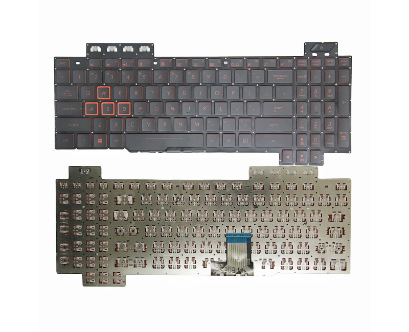 Asus FX80, FZ80, ZX80, GL703G, FX86, FX80S, FX504, FX505, FX95, FX705, red US keyboard - additional view 