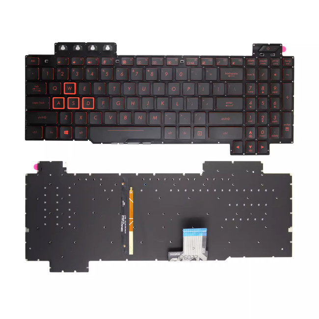 Asus FX80, FZ80, ZX80, GL703G, FX86, FX80S, FX504, FX505, FX95, FX705, red backlit US keyboard - main product image