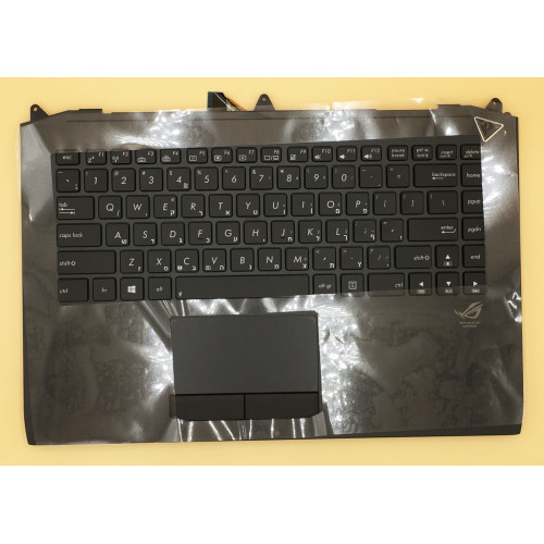 Asus G46 G46V G46VW 90R-NMM1K1B80Y black backlit Hebrew HB keyboard palmrest - main product image