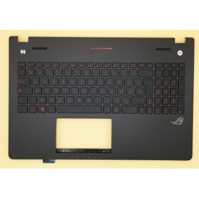 ASUS G56 N56 N56VM red backlit French FR keyboard palmrest 90NB06D5-R31FR0
