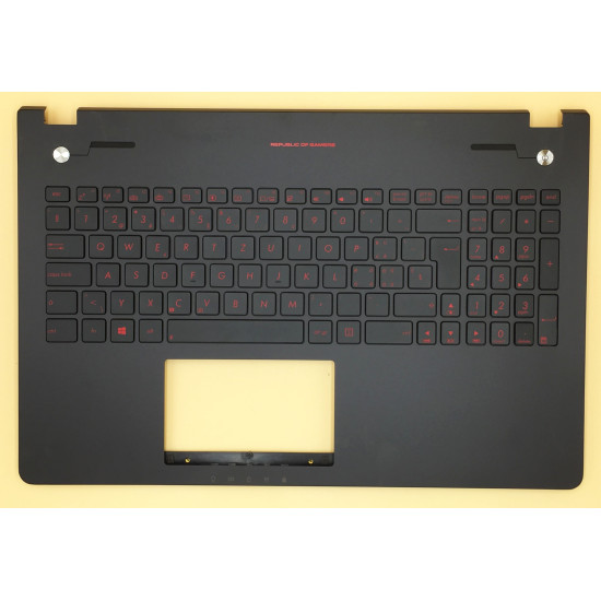 Asus G56 N56 N56VM red backlit Swiss SW keyboard palmrest 90NB03Z3-R31SF0 - main product image