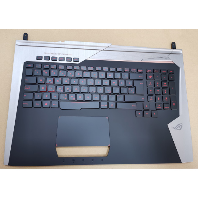 Asus G752, G752VM, G752VS, backlit Greek GK keyboard palmrest 90NB0D71-R30GR0 - main product image